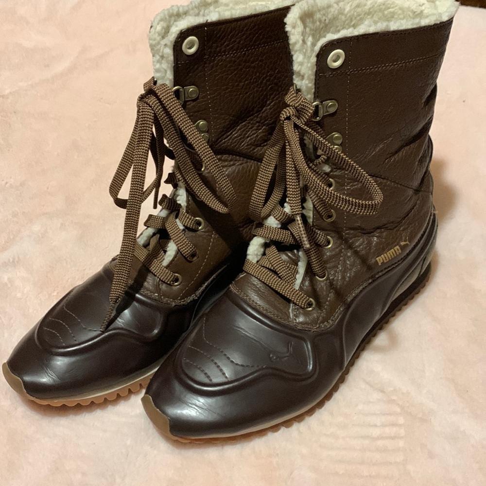 Puma shearling/leather boots